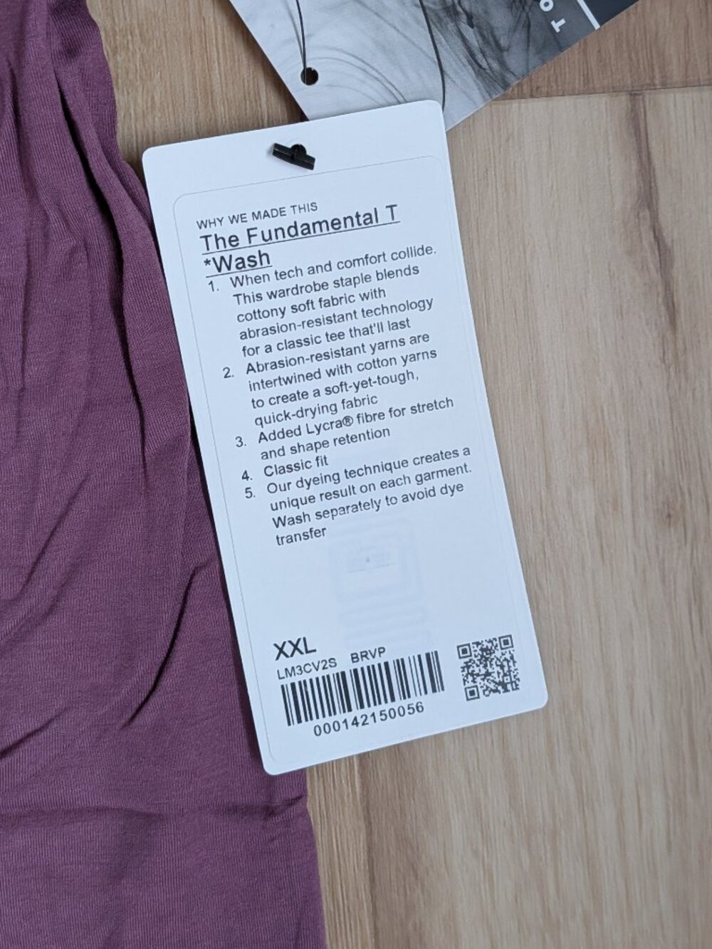 NWT Lululemon Fundamental T Shirt XXL Purple/Berry Mens Short Sleeve Athletic T - Picture 5 of 7
